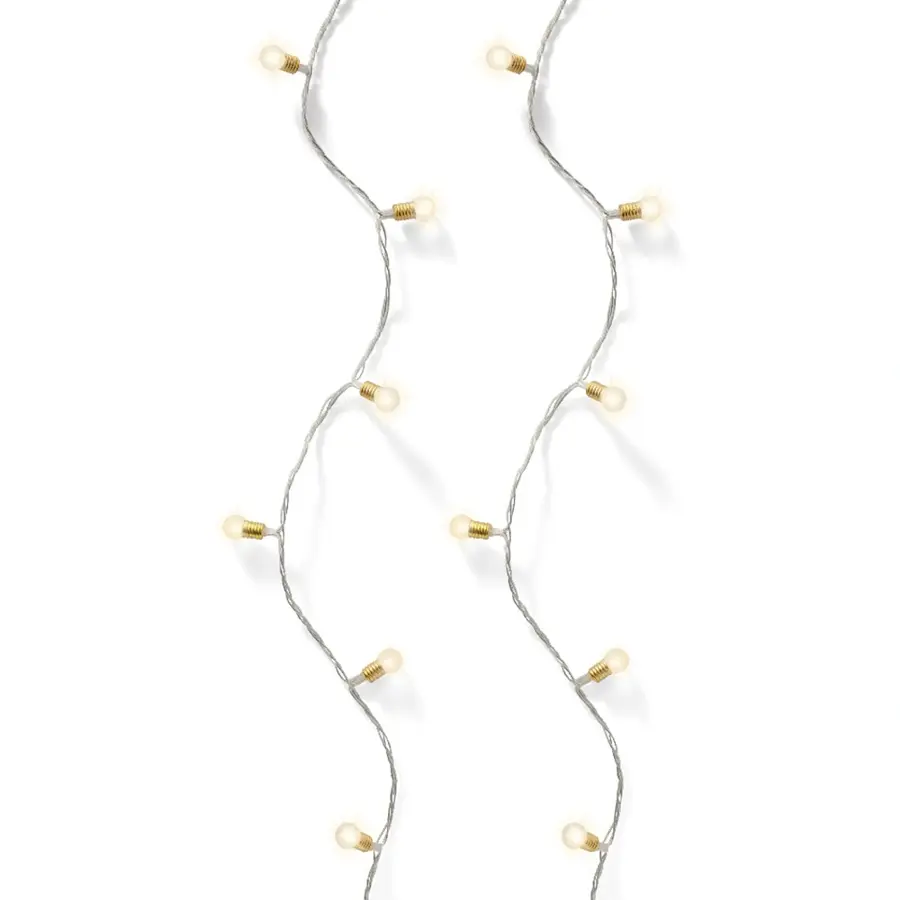 LED Vintage Kerstboomverlichting Twinkel Transparant - 12 m - afbeelding 1
