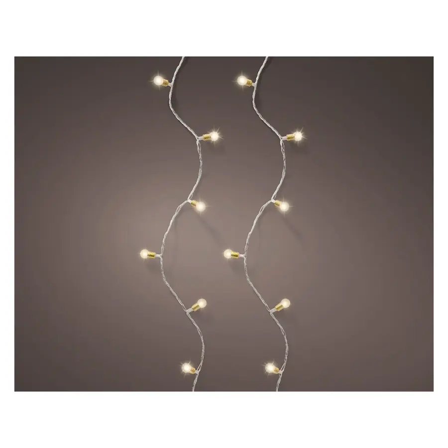 LED Vintage Kerstboomverlichting Twinkel Transparant - 12 m - afbeelding 2