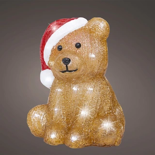 LED Teddybeer Zittend Acryl - 18 cm - afbeelding 2