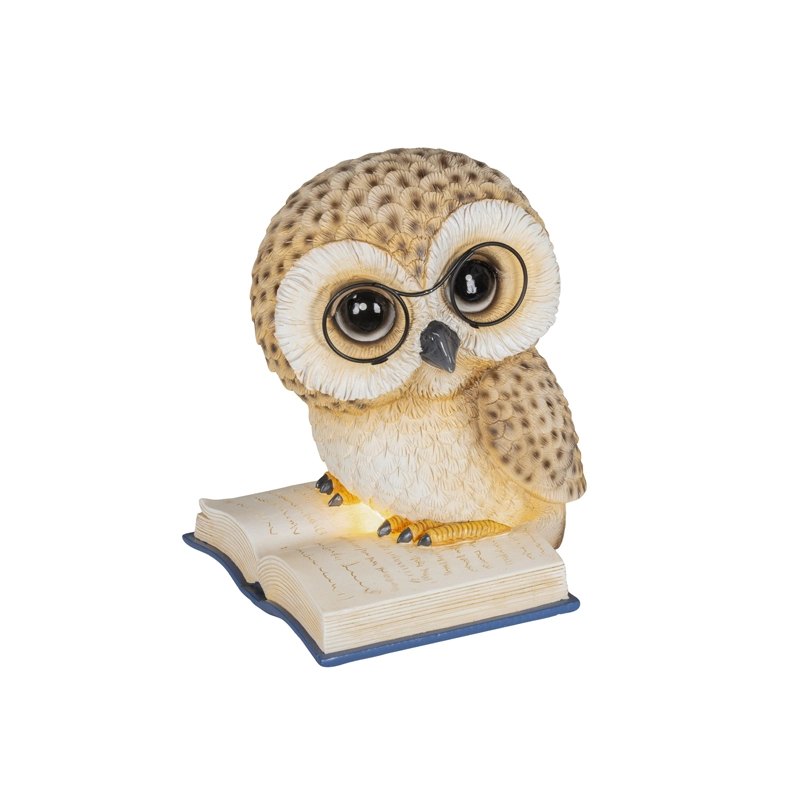 LED Uilenfiguur Bruin - 18 cm - afbeelding 3