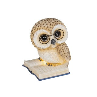 LED Uilenfiguur Bruin - 18 cm - afbeelding 3