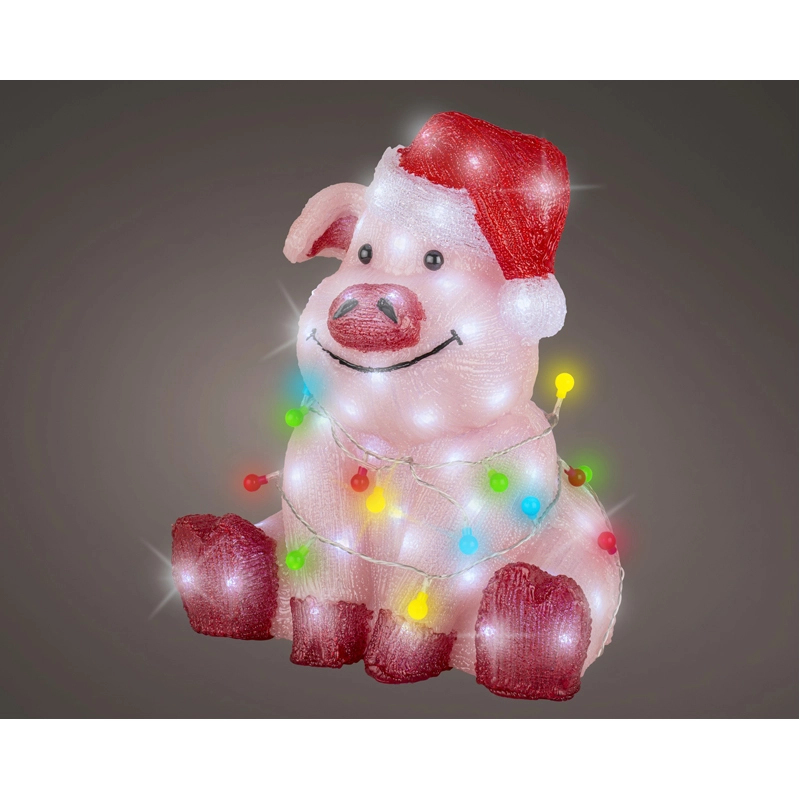 LED Verlicht Figuur Varken - 41 cm - afbeelding 1
