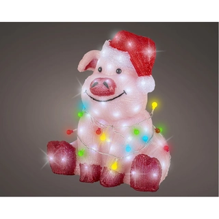 LED Verlicht Figuur Varken - 41 cm