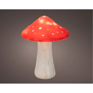 LED Verlichte Paddenstoel Rood/Wit - 27,5 cm
