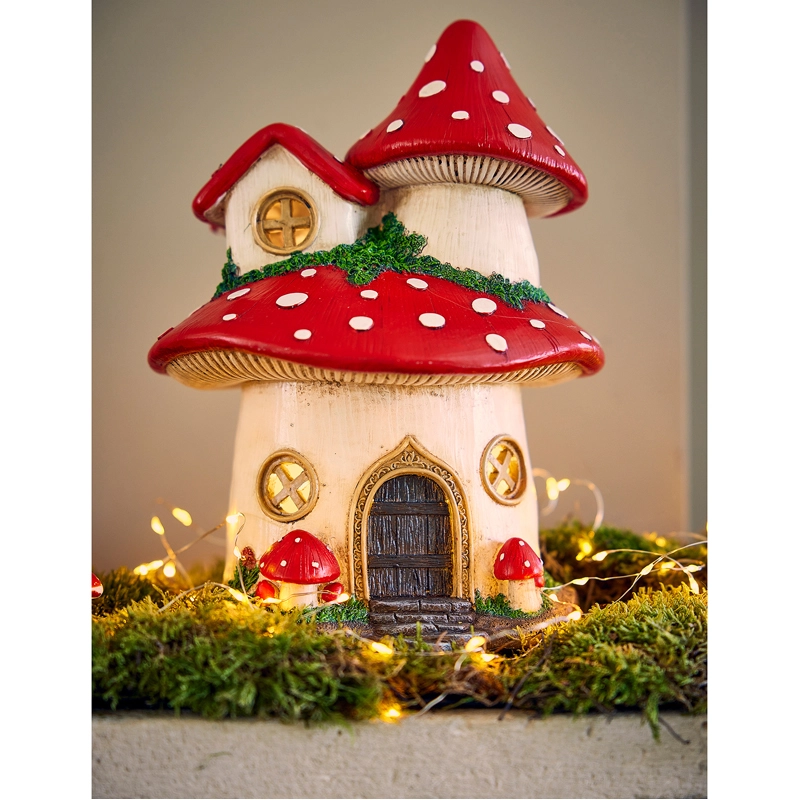 LED Verlichte Paddenstoel Warm Wit - 27 cm - afbeelding 2
