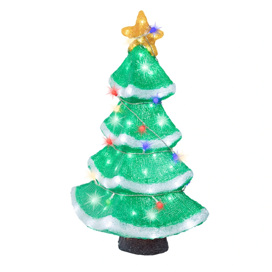 LED Versierde Kerstboom Acryl - afbeelding 1