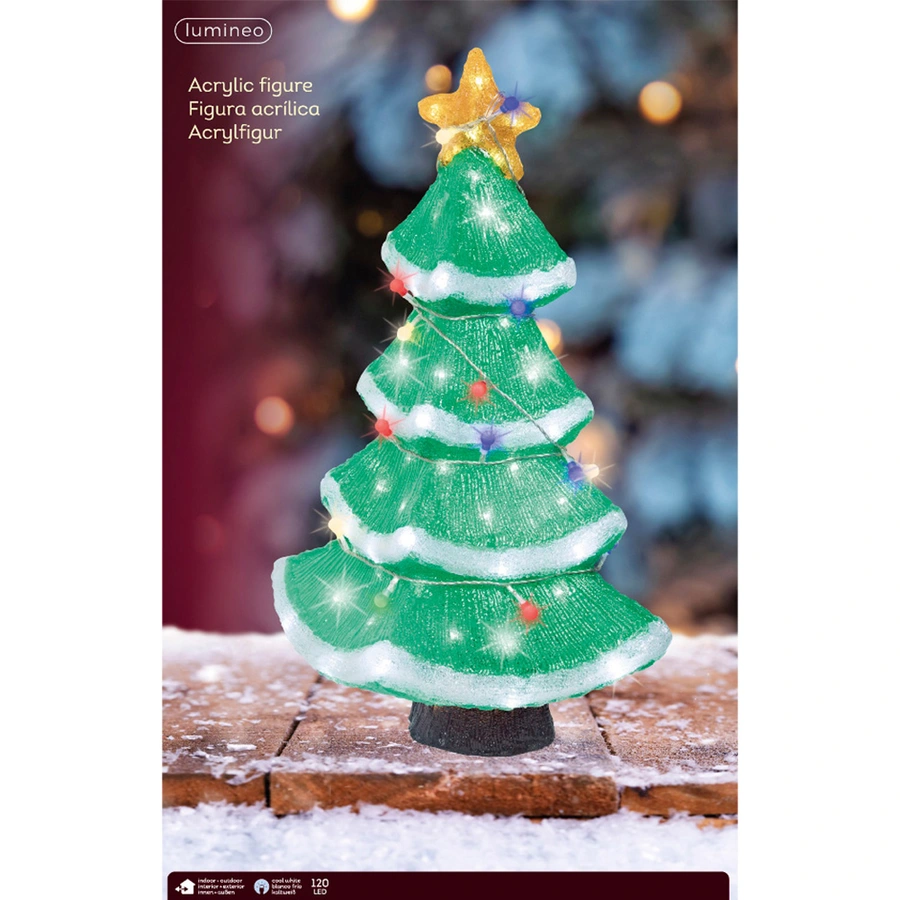 LED Versierde Kerstboom Acryl - afbeelding 3