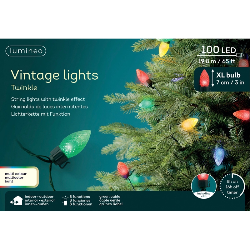 LED Vintage Boomverlichting Multi - 1980 cm - afbeelding 3