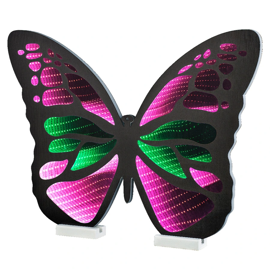 LED Infinity Lights Vlinder - 57,5x42 cm - afbeelding 1