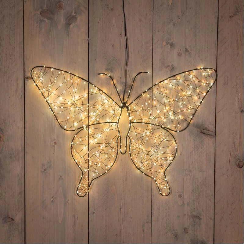 LED Vlinder Metaal Flash Luxury - 43 cm