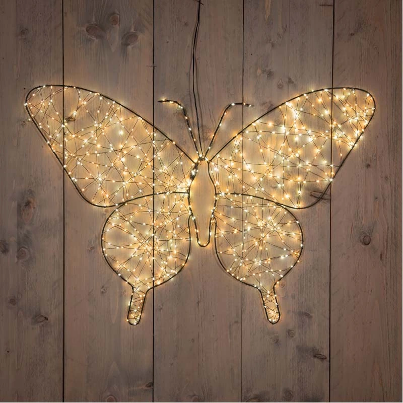 LED Vlinder Metaal Flash Luxury - 53 cm