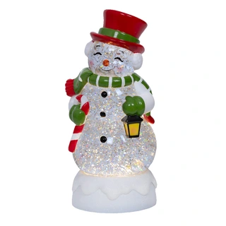 LED Waterspinner Sneeuwpop - 25 cm - afbeelding 1