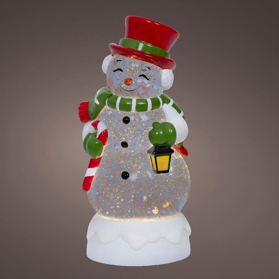 LED Waterspinner Sneeuwpop - 25 cm - afbeelding 2