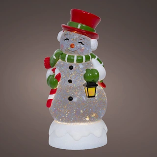 LED Waterspinner Sneeuwpop - 25 cm - afbeelding 2