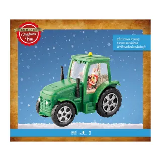 LED Tractor Groen Kerstman Scenery - 11,3x22x17 cm - afbeelding 2