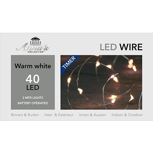 Kerstverlichting Zilverdraad - 40L