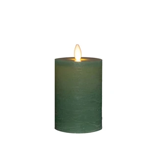 LED Kaars Rustiek Wax Jade Groen Ø7,5x10 cm