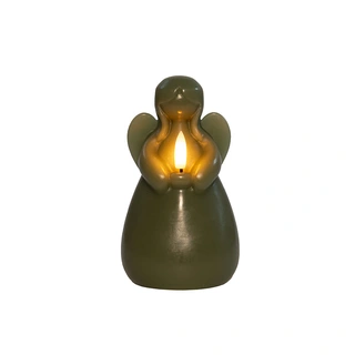 LED Kaars Engel 3D Vlam Ø8,5x14,5 cm - Groen - afbeelding 2