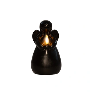 LED Kaars Engel 3D Vlam Ø8,5x14,5 cm - Zwart - afbeelding 2