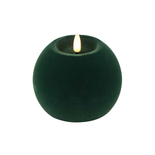 LED Bolkaars Velvet Lyon M Donker Groen - Ø10x7,8 cm
