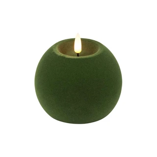 LED Bolkaars Velvet Lyon M Licht Groen - Ø10x7,8 cm