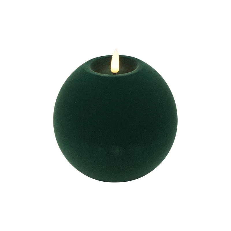 LED Bolkaars Velvet Lyon L Donker Groen - Ø12x11 cm