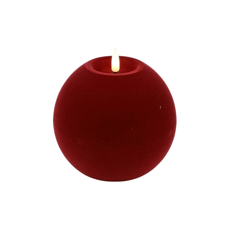 LED Bolkaars Velvet Lyon L Donker Rood - Ø12x11 cm