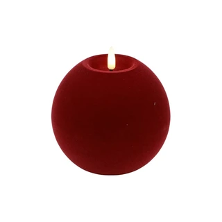 LED Bolkaars Velvet Lyon L Donker Rood - Ø12x11 cm
