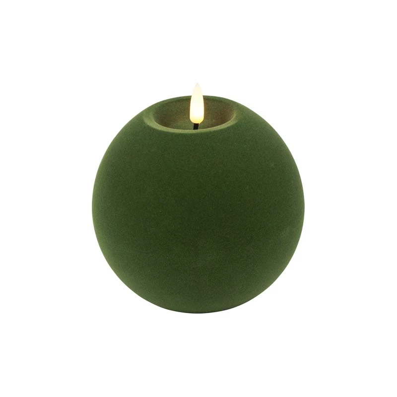 LED Bolkaars Velvet Lyon L Licht Groen - Ø12x11 cm