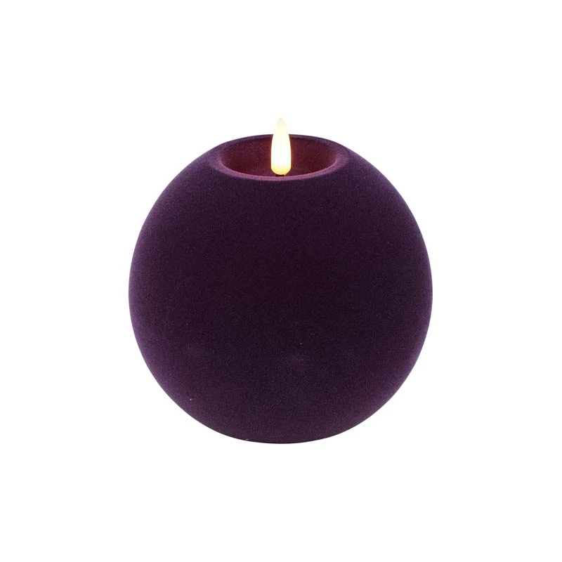 LED Bolkaars Velvet Lyon L Paars - Ø12x11 cm