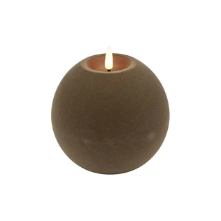 LED Bolkaars Velvet Lyon L Taupe - Ø12x11 cm