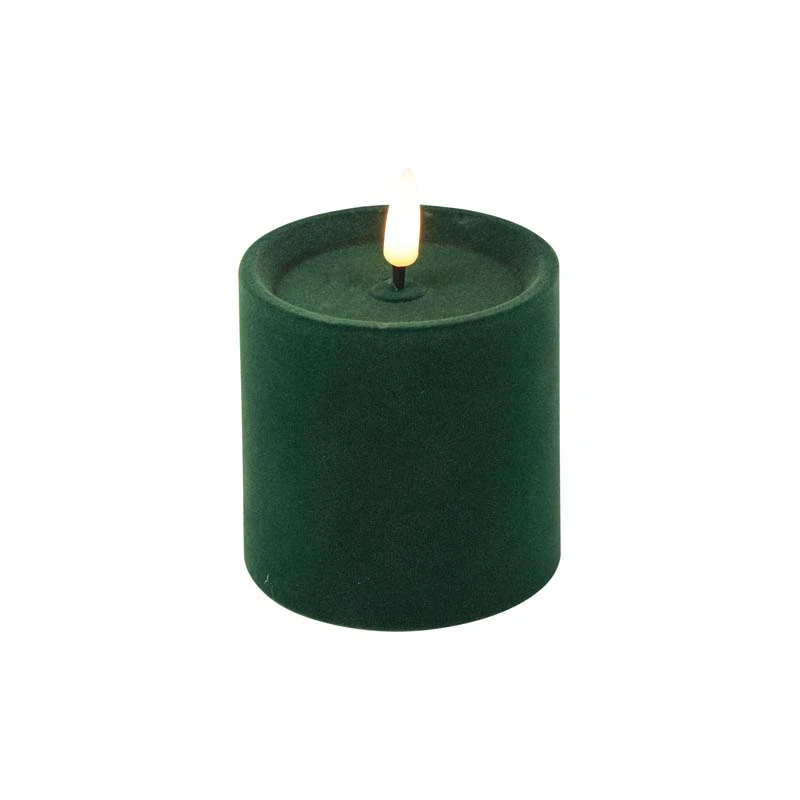 LED Stompkaars Velvet Lyon S Donker Groen - Ø7,5x7,5 cm
