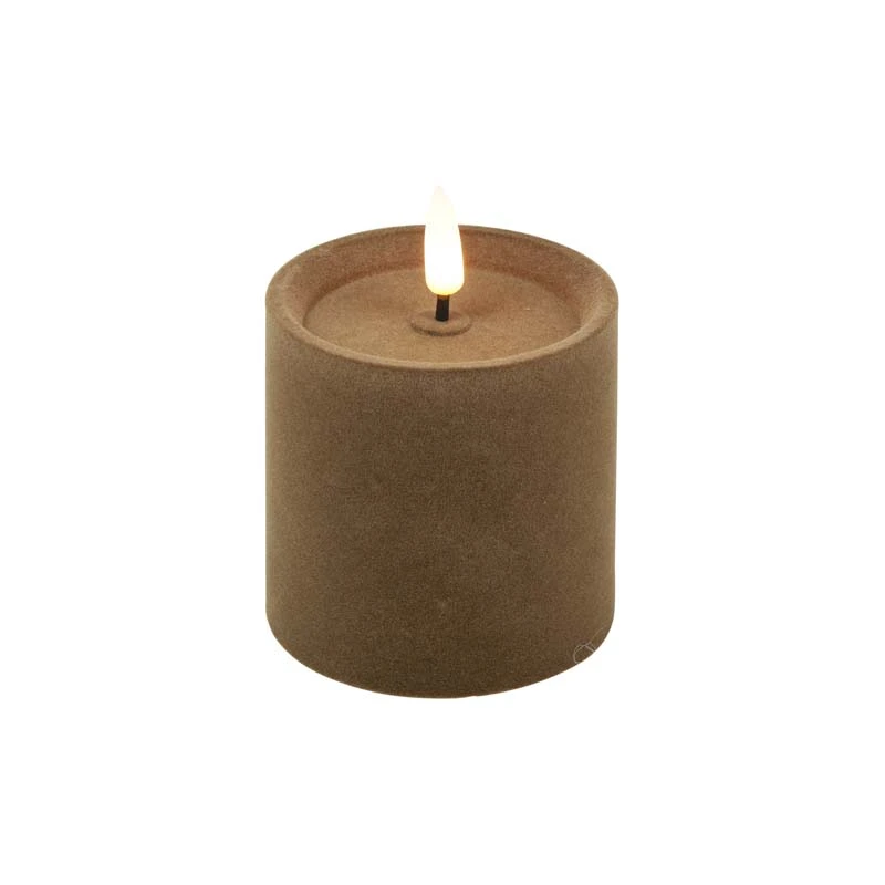 LED Stompkaars Velvet Lyon S Taupe - Ø7,5x7,5 cm