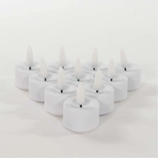 LED Theelicht Vlameffect Warm Wit - 10 stuks