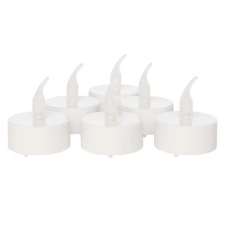 LED Theelicht Vlameffect Geel - 6 stuks