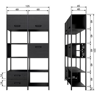 BePureHome Legacy vakkenkast - Zwart - afbeelding 2