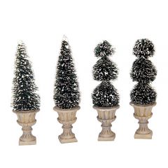 Lemax Cone-shaped Shaped & Topiaries - set of 4