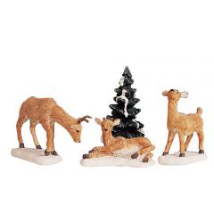 Lemax Dad And Fawns - set of 4