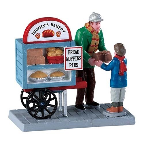 Lemax Delivery Bread Cart