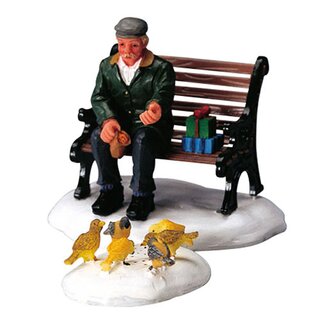 Lemax Feeding pigeons - set of 2