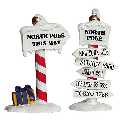 Lemax North Pole Signs - set of 2