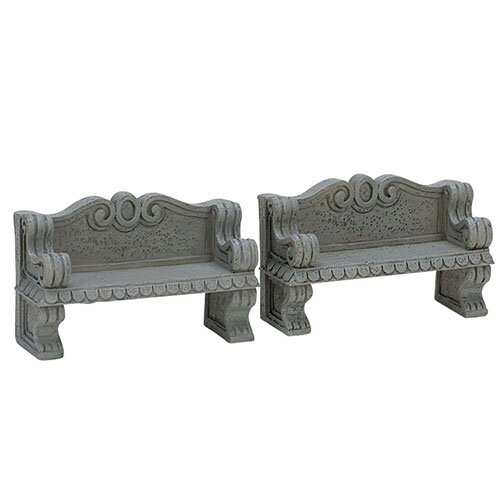 Lemax Stone Bench - set of 2