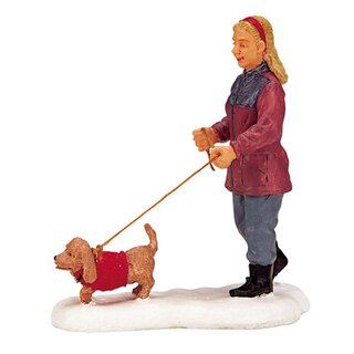 Lemax Strolling With pooch