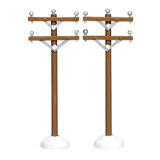 Lemax Telephone Poles - set of 2