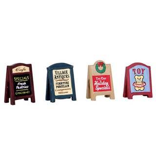 Lemax Village Signs - set of 4