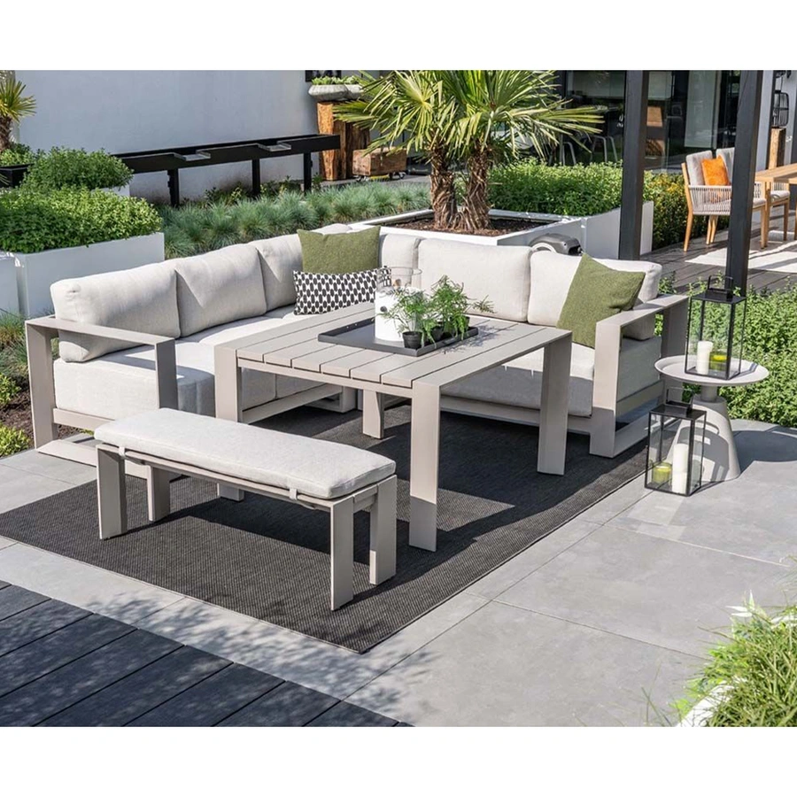 Garden Impressions Levanto Dining Tuinbank - Taupe - afbeelding 4