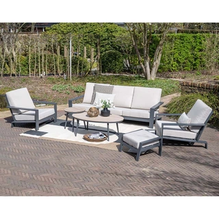 Garden Impressions Lincoln 3-zits Loungebank - Carbon Black - afbeelding 4
