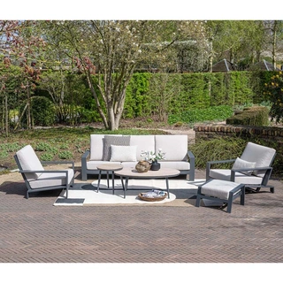 Garden Impressions Lincoln 3-zits Loungebank - Carbon Black - afbeelding 5