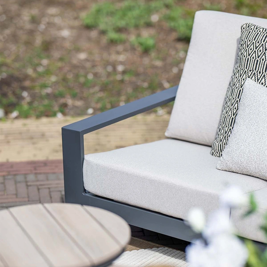 Garden Impressions Lincoln 3-zits Loungebank - Carbon Black - afbeelding 6