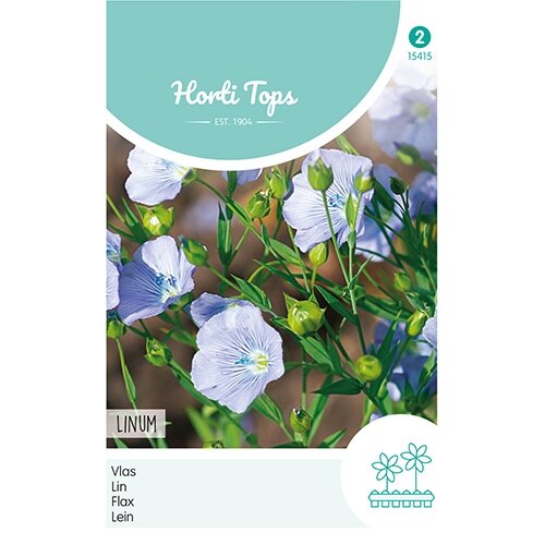 Horti Tops Linum, Vlas blauw - afbeelding 1